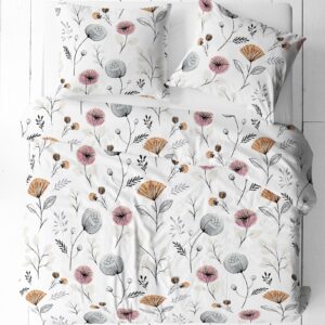 3 részes krepp ágyneműhuzat garnitúra - virágos